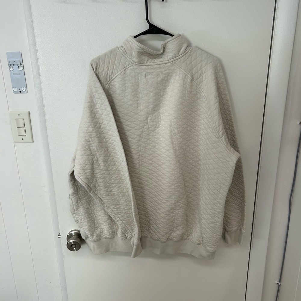 Goodfellow & Co Cream Quilted Pullover Sweater - Picture 2 of 3